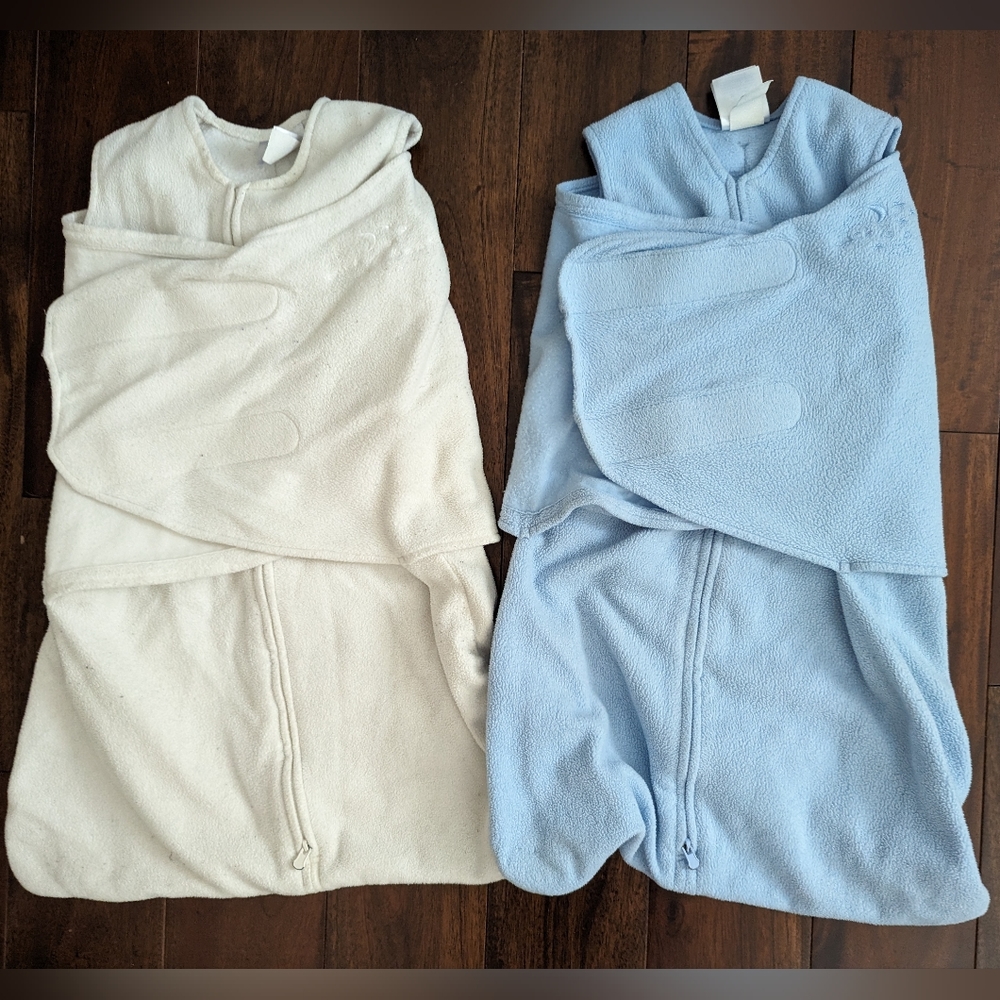 Set of 2 Halo fleece swaddle sleep sacks